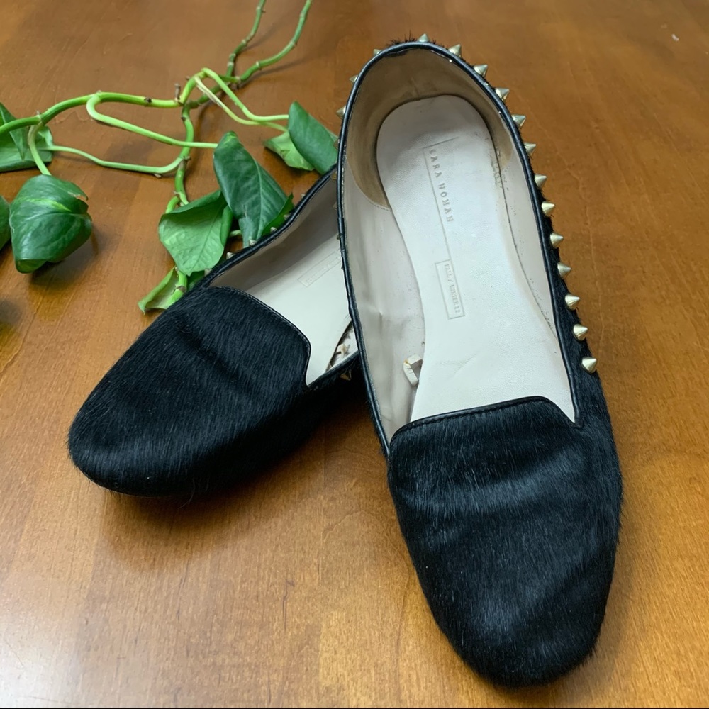 Zara Mohair Studded Shoes
